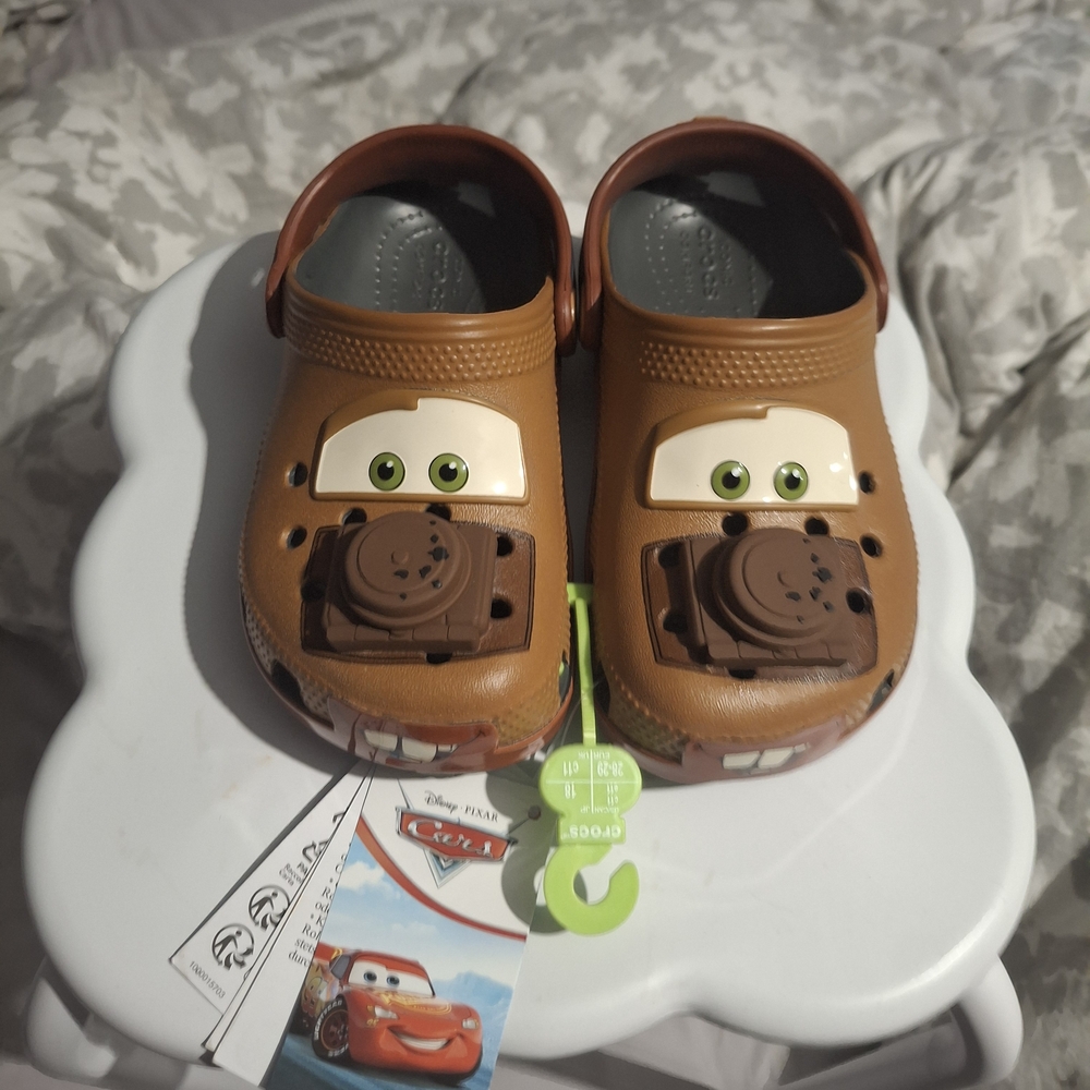 CROCS Kids Brown Cars Clogs